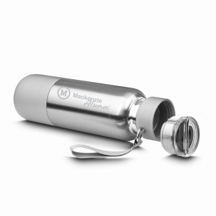 GARRAFA INOX TERMICA C/ALCA CINZA - ALUMNI 